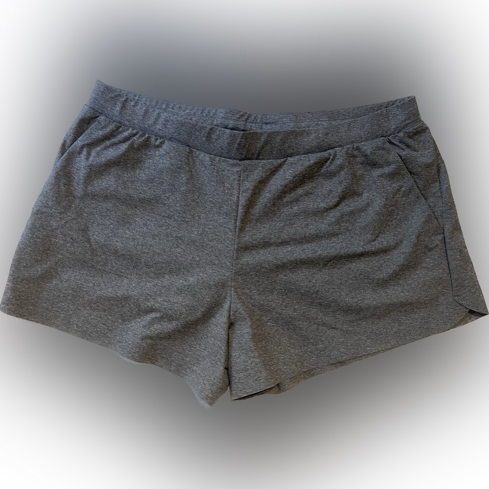 Uni Qlo Grey Stretch Shorts with Pockets